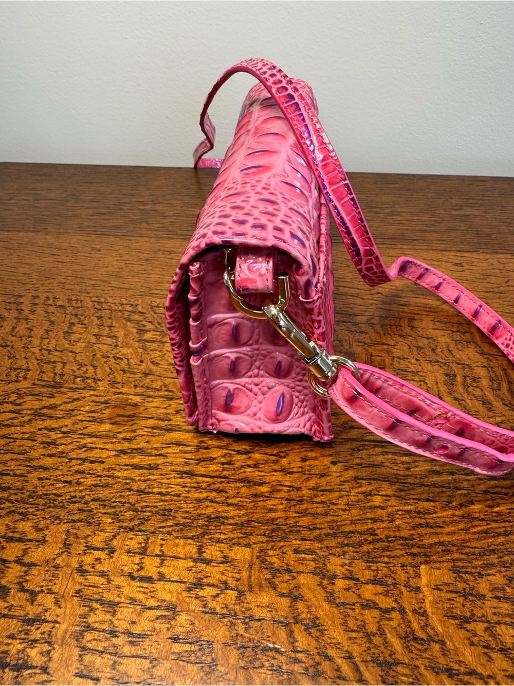 NWT Brahmin Minuette Crossbody in Phlox Pink Melbourne w/Dust Bag - Picture 3 of 11